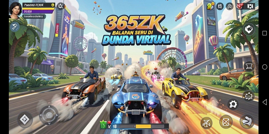 Gameplay seru dalam balapan mendebarkan di 365ZK.