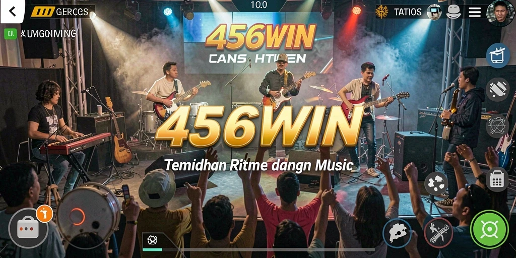 Tampilan gameplay 456WIN yang seru dan interaktif dengan musik.