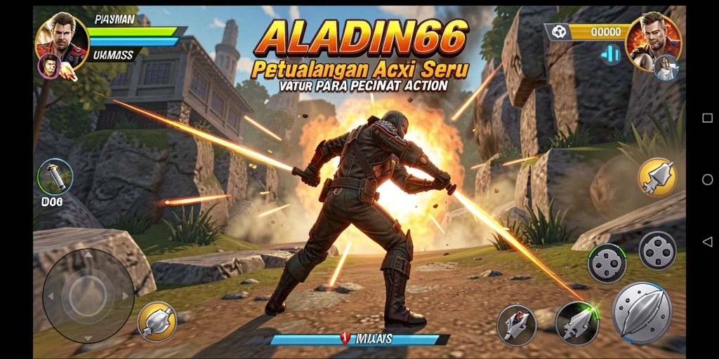 Tampilan aksi mendebarkan dalam gameplay ALADIN66 yang memukau.