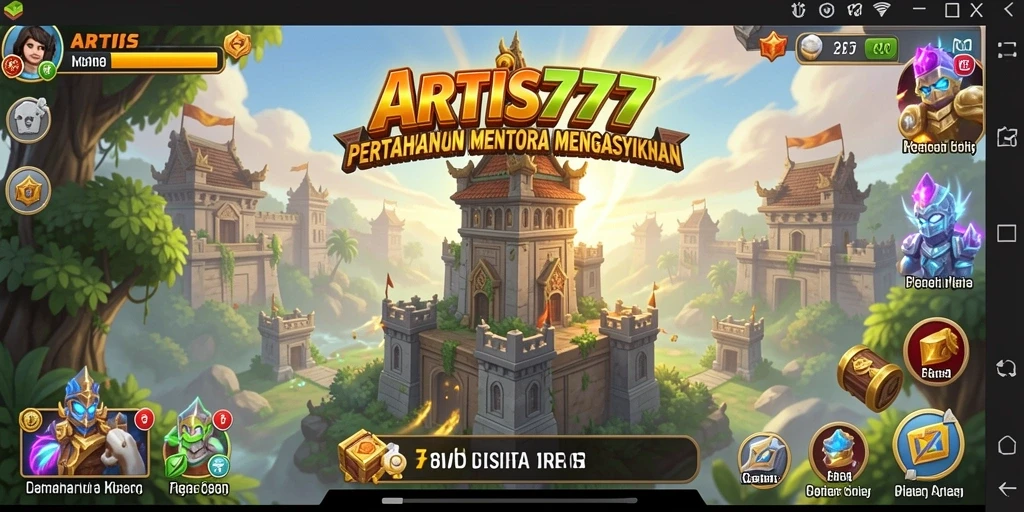 Tampilan gameplay menara pertahanan yang seru dan menantang di ARTIS777.