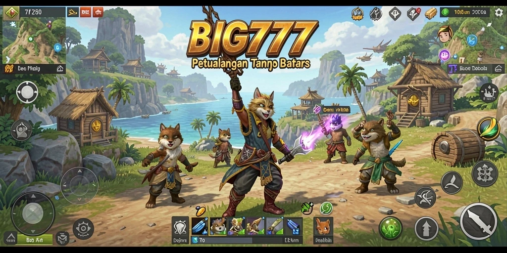 Screenshot menampilkan aksi seru di dunia terbuka BIG777.