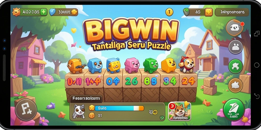 Tampilan menarik dari gameplay Puzzle BIGWIN yang menantang.