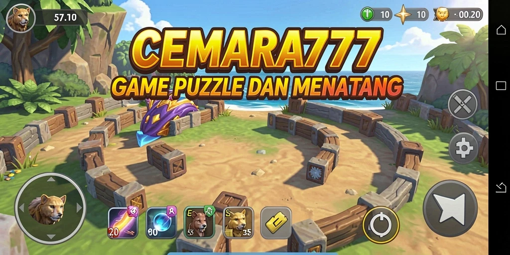 Screenshot utama CEMARA777 menampilkan gameplay seru penuh tantangan puzzle.