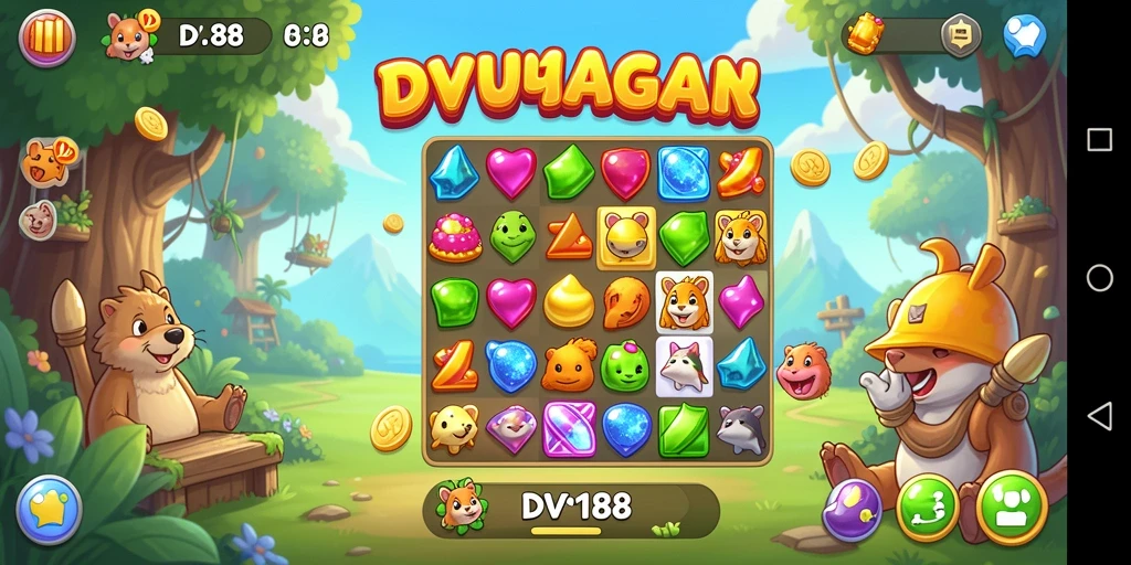 Tampilan gameplay <strong>DV188</strong> yang seru dan penuh warna.