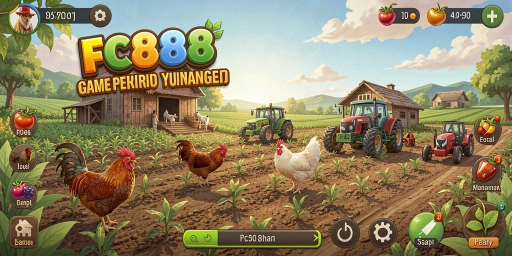 Tampilan screenshot <strong>FC888</strong> yang menunjukkan aktivitas bertani yang menarik.