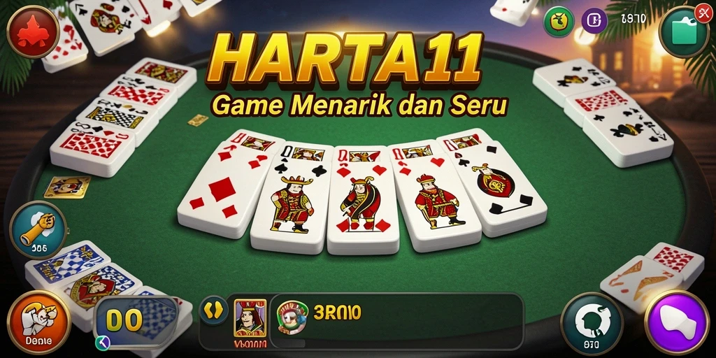 Screenshot HARTA11 menampilkan serunya gameplay Domino.