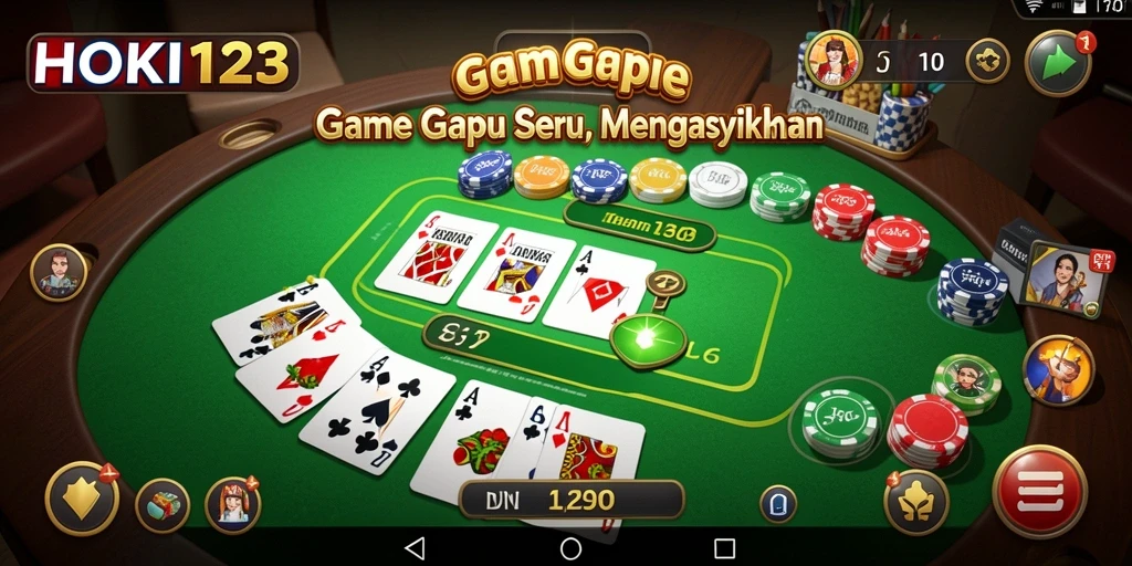 Screenshot HOKI123 yang menampilkan gameplay Gaple yang seru dan interaktif.