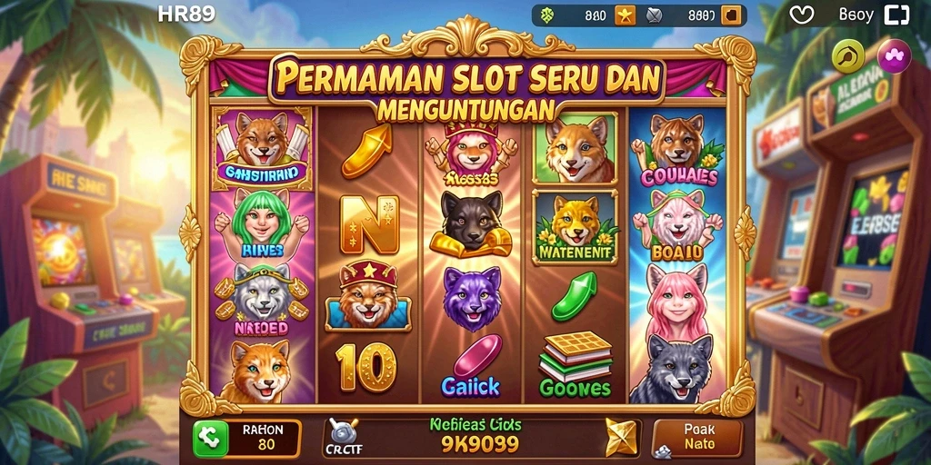 Screenshot utama HR89 menampilkan gameplay Slot yang menarik dan interaktif.