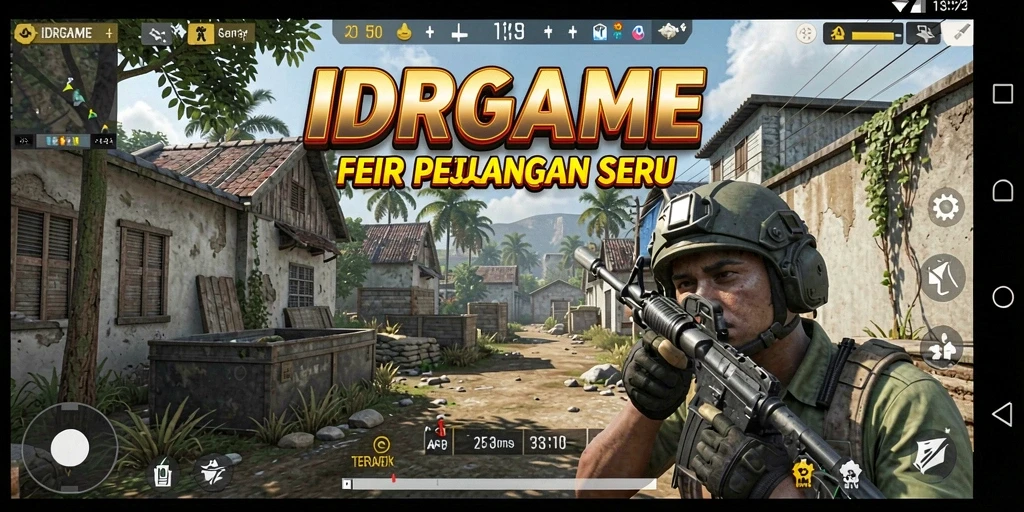 Tangkapan layar yang menunjukkan aksi gameplay mendebarkan dari IDRGAME.