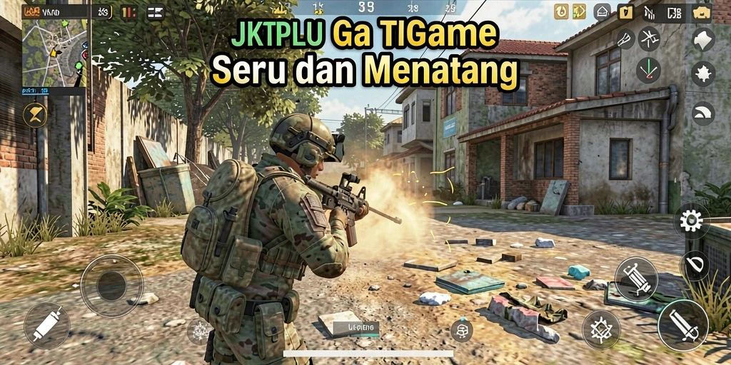 Gameplay mendebarkan dalam <strong>JKTPLUS</strong> menampilkan aksi pertempuran yang intens.