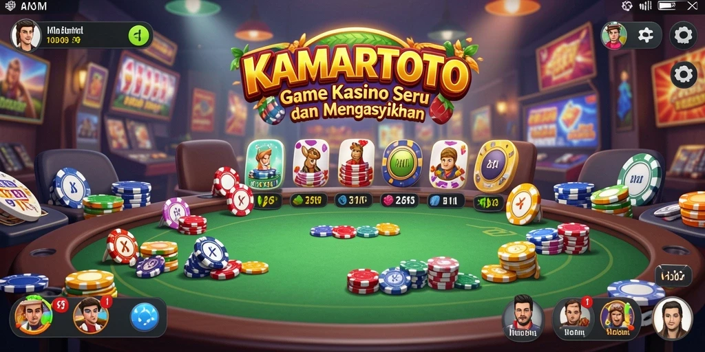 Screenshot utama KAMARTOTO menampilkan permainan Kasino yang memukau.