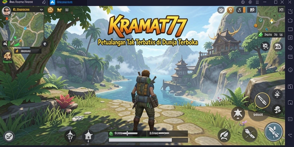 Gameplay KRAMAT77 di dunia terbuka yang kaya akan petualangan.