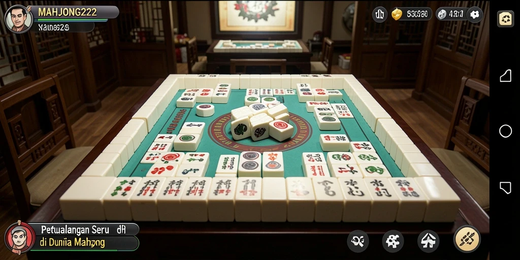 Tangkapan layar gameplay menampilkan keseruan petualangan Mahjong.