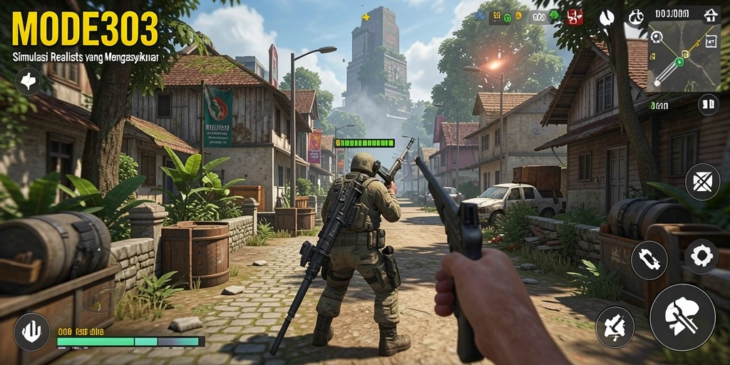 Tampilan gameplay <strong>MODE303</strong> yang menarik dengan grafik memukau.