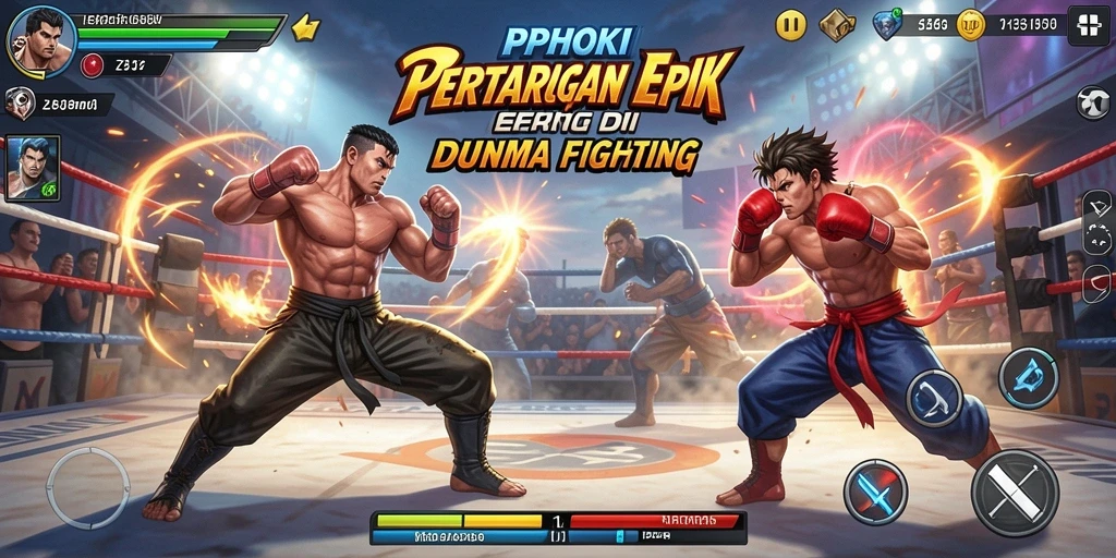 Tampilan pertarungan intens di PPHOKI dengan karakter yang beraksi.