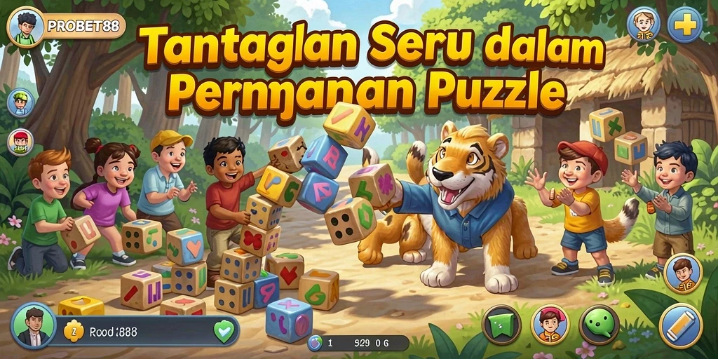 Tampilan menyeronokkan dari gameplay Puzzle di PROBET88.