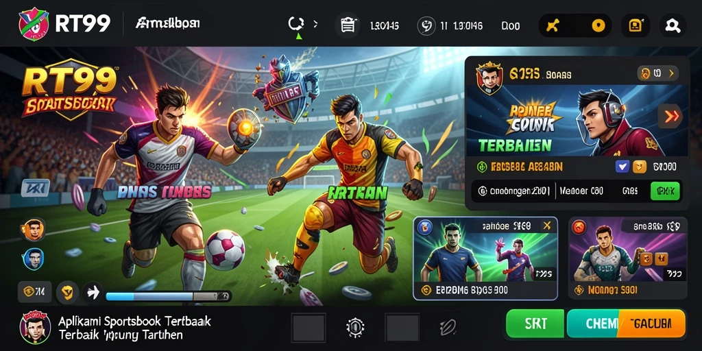 Screenshot gameplay RT99 menampilkan taruhan olahraga yang menarik.