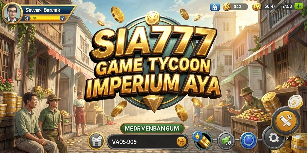 Tampilan gameplay mendebarkan dari SIA777 dengan elemen Tycoon yang menarik.