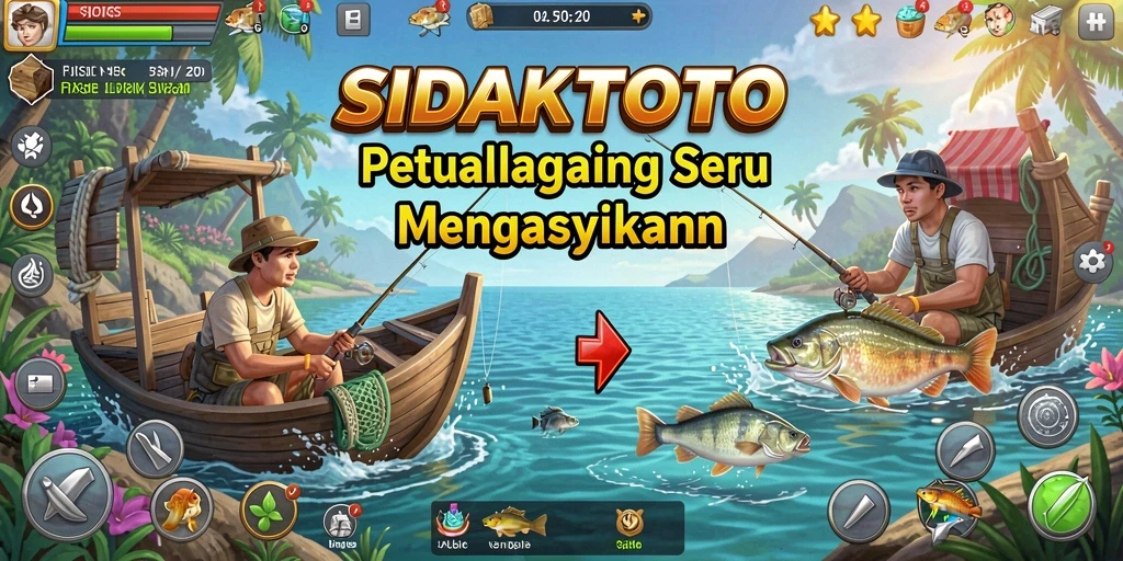 Tangkapan ikan besar dalam gameplay SIDAKTOTO.