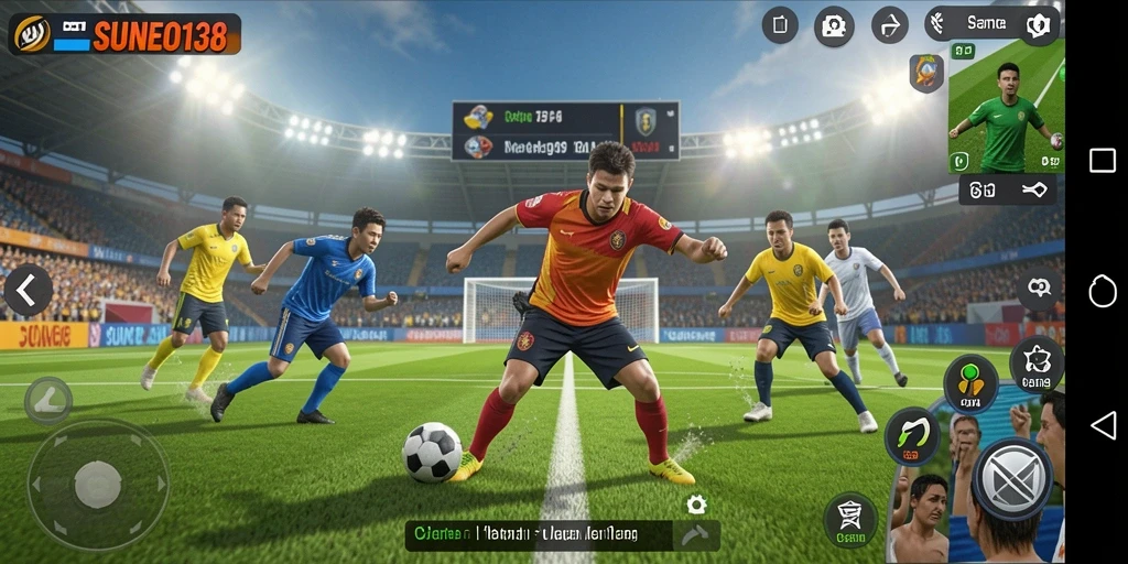 Tampilan gameplay seru dari SUNEO138 yang menampilkan aksi olahraga.
