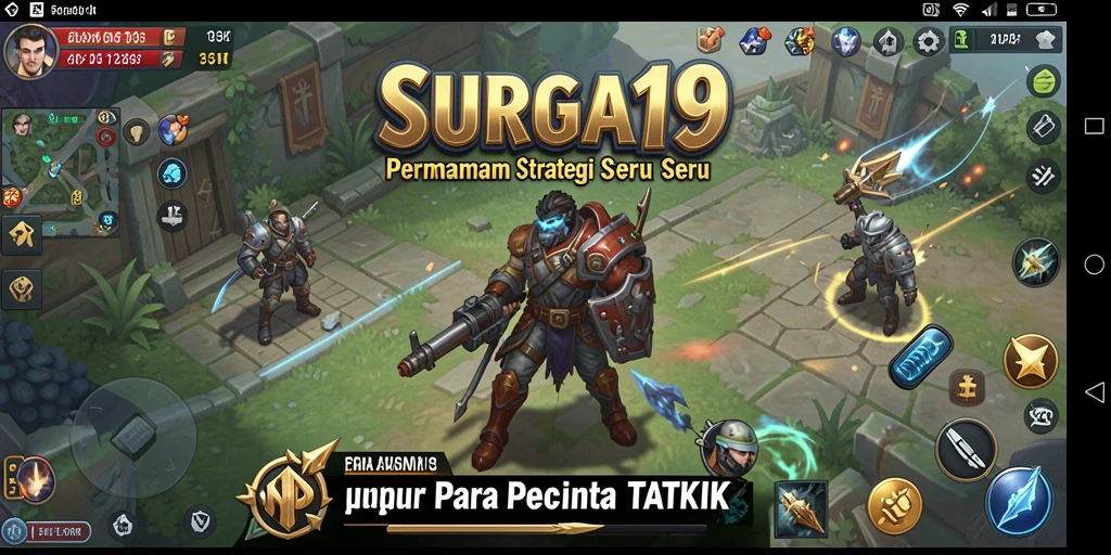 Tampilan gameplay SURGA19 dengan aksi strategi yang mendebarkan.