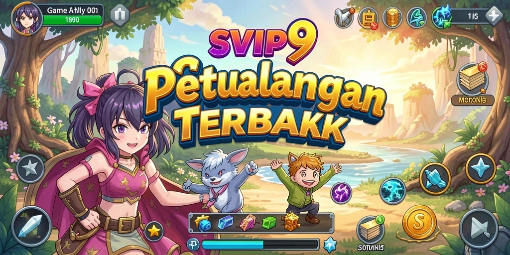 Tampilan gameplay menarik dari SVIP9 dengan karakter anime ikonik.