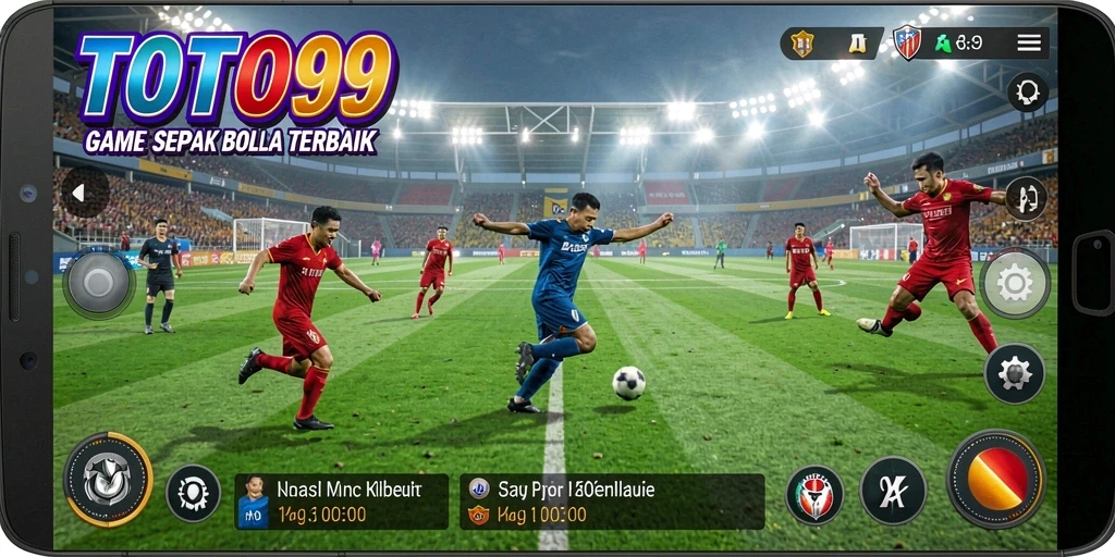 Tampilan gameplay menarik dari TOTO99 saat pertandingan sepak bola.