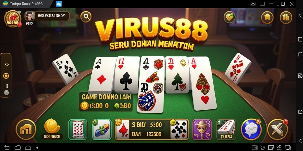 Screenshot gameplay Domino yang menampilkan suasana permainan yang menarik.
