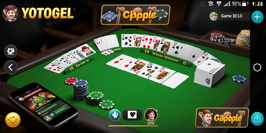 Tampilan seru gameplay Gaple di YOTOGEL dengan pemain aktif.
